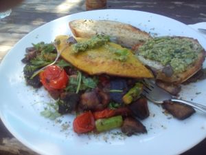 tofu omelette at Mandala & Co in Mermaid Beach