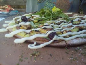 pizza at Mandala & Co in Mermaid Beach