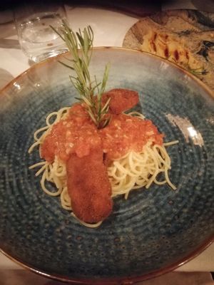 Vegan zucchini at Seaport Restaurant in Kalkan