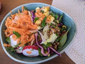 Mixed salad with herbs dressing at Green Taste in Innsbruck