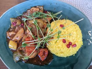 Chicken lemongrass salsa at Green Taste in Innsbruck