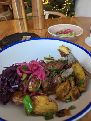 Potato sprout hash at Dubh in Newbridge
