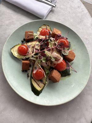Warm tomato saladd  at Cote - Ealing in West London