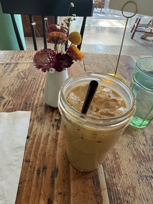 Latte  at Seven Swans Creperie in Kansas City