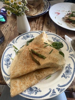 Vegan crepe Benedict   at Seven Swans Creperie in Kansas City