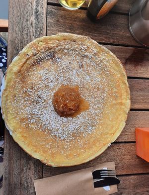 Vegan ginger pancake   at Theehuis Rhijnauwen in Bunnik