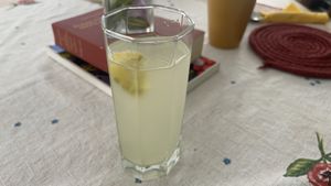 Flavored water (passion fruit)  at Amora Silvestre in Castelo Branco