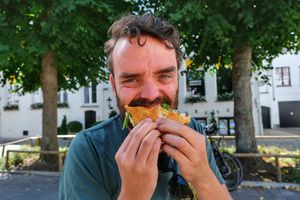 Vegan Croque Monsieur at Vegan in Bruges in Bruges