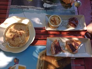 All three vegan dessert options at Maha Prana in Dolus-doleron