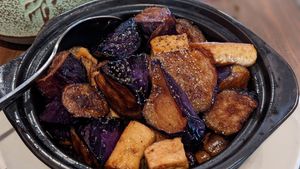 Eggplant Clay Pot at Blossom Vegetarian in Renton