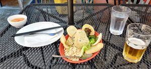 Tofu mini pie at all it's glory, my favorite at Blossom Vegetarian in Renton