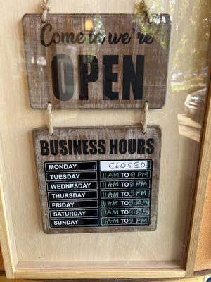 Also Monday was closed, not mentioned on the website  at Blossom Vegetarian in Renton