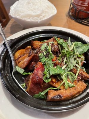 Blossom clay pot  at Blossom Vegetarian in Renton