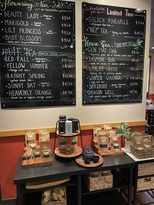 Lovely tea selection for sale  at Blossom Vegetarian in Renton