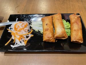 Crispiest spring rolls  at Blossom Vegetarian in Renton