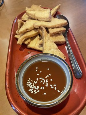 Fried vegan tofu  at Blossom Vegetarian in Renton