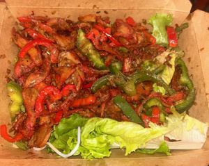 Spicy lemongrass seitan   at Blossom Vegetarian in Renton