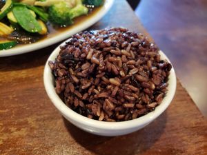 brown rice. tasty at Blossom Vegetarian in Renton