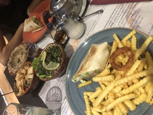 Our spread  at Hanan Food in Belgrade