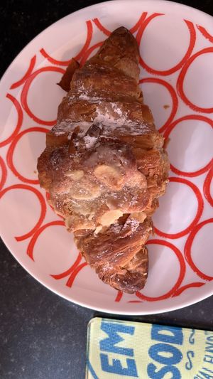 Almond croissant  at Toast Bakery in Cwmfelinfach