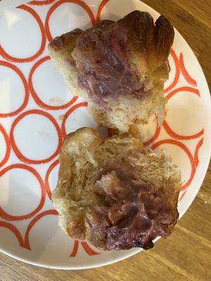 Cherry cruffin  at Toast Bakery in Cwmfelinfach