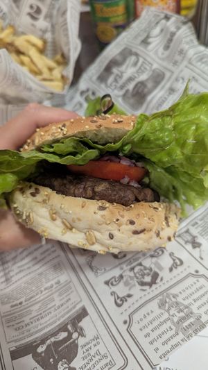 Very nice vegan soy burger at Espinha.come in Sao Miguel