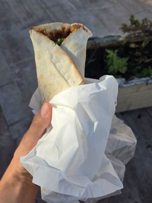 Vegan lahmajun at Za'atar Lebanese Bakery in Larnaca