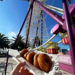 Vegan cinnamon donuts  at The Wheel Cafe Geelong in Geelong