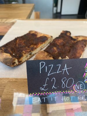 VE pizza  at Number Eight Bakehouse in Darlington
