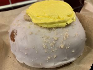 Iced Lemon doughnut   at Number Eight Bakehouse in Darlington