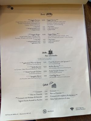 Menu Card  at Steel Vintage Bikes Café in Berlin