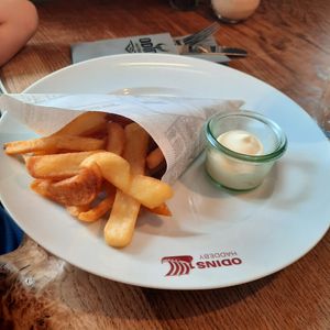 Fries with Mayonnaise at Odins Haddeby in Busdorf