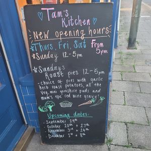Check that they're open! at Tam's Kitchen in Paignton