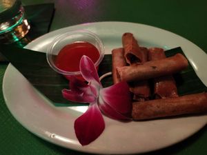 Vegan lumpia at Swizzle in Dallas