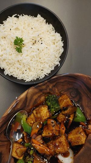 Stir Fried Teriyaki Tofu at Kiku Asian in Paralimni