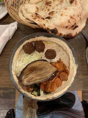 salad hummus bowl  at Hummus Bar - Oktober in Budapest