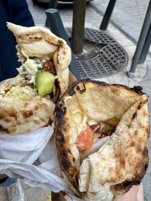 Laffa Falafel Sandwich   at Hummus Bar - Oktober in Budapest