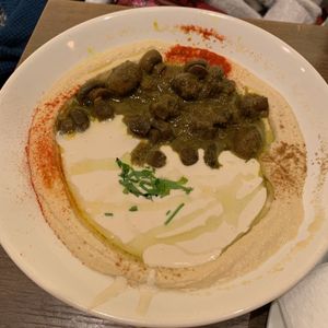 Hummus mushrooms at Hummus Bar - Oktober in Budapest