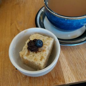 Vegan dessert & coffee (included in the lunch price) at Whatever in Tampere