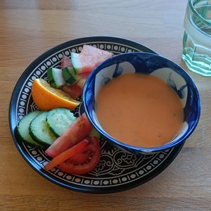 Fresh salad and soup at Whatever in Tampere