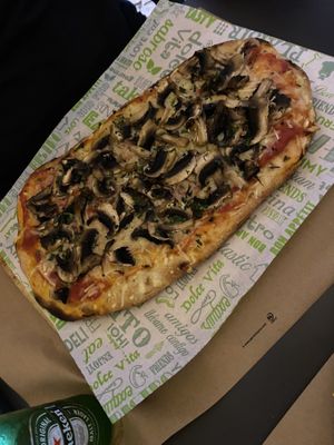 Mushroom pizza  at KISA'  in Lagos