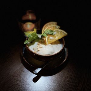 Banana and rice dessert   at Mama Vegan in Berlin