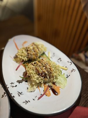 Silken tofu with crispy outside   at Mama Vegan in Berlin