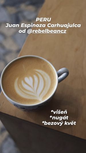 Beautiful and delicious specialty coffee (from IG, I drank mine too fast)  at Café na cucky in Olomouc