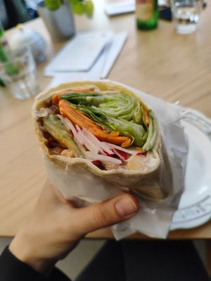 Vegan wrap at Café na cucky in Olomouc
