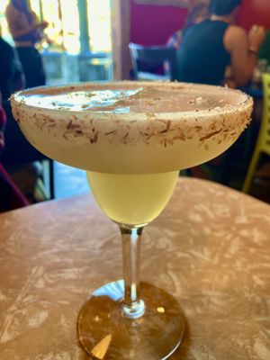 Coconut, tequila, lime cocktail  at Amigos in Invercargill