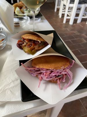 Stuffed homemade bread with vegetables at Meu Limao in Lagos