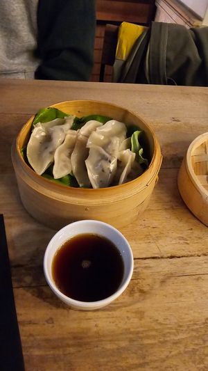 Vege dumplings at ISTOK in Belgrade
