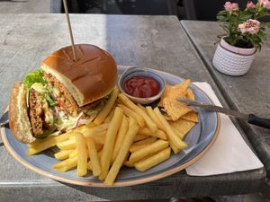 Beyond Meat patties   at Café Olivia in Vanloese