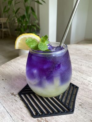 Magenta lemonade.  Gorgeous and delicious!  at Sauce Tree Kuta in Kuta